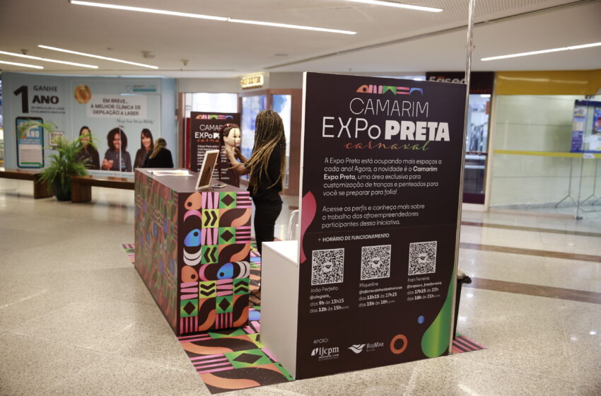  Camarim Expo Preta Carnaval oferece serviços de cabelo para os foliões no RioMar Recife